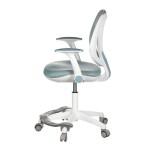 Dětská židle, výškově nastavitelná, modrá síťovina, KA-C806 BLUE