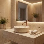 REA - Umyvadlo na desku Amelia Travertine Classic 48 REA-U4210
