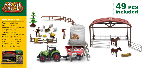 Farma s ohradou a efekty set 49ks