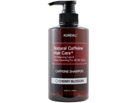 KUNDAL Natural Caffeine Hair Care+ kofeinový šampon Cherry Blossom 500 ml