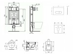 IDEAL STANDARD - ProSys Set předstěnové instalace, klozetu a sedátka Tesi, tlačítka Oleas M1, bílá ProSys80M SP88