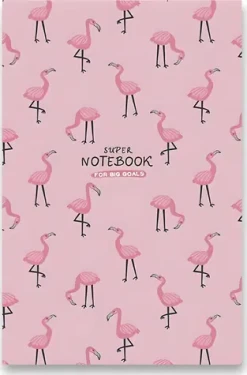 SHKOLYARYK Poznámkový sešit A6 Dog Flamingo 1ks (mix) / Formát: A6 / Počet stránek: 80 / Čtverečkovaný (00765)