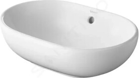 DURAVIT - Bathroom_Foster Umyvadlo na desku 495x350 mm, s přepadem, bez otvoru pro baterii, s WonderGliss, bílá 03355000001