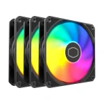 Cooler Master MasterFan MF120 Lite ARGB černá 3ks / Ventilátor / 120 mm / Kluzné ložisko / 30 dB, 1750 RPM / 70,5 CFM (MFW-B2DN-173PA-R1)