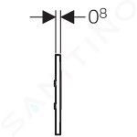 GEBERIT - Splachovací systémy Elektronické ovládání splachování pisoárů Typ 30, bateriové napájení, lesklý chrom 116.037.KH.1