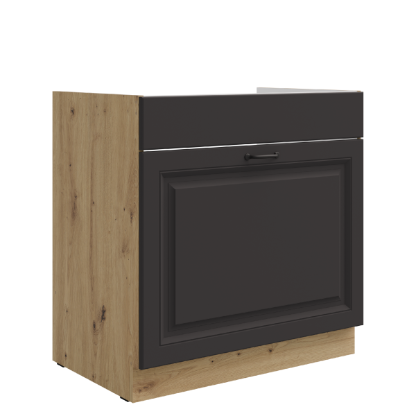 Spodní skříňka pod dřez Stilo 80 ZL 1S BB - Premium Box Barva korpusu: Dub artisan, Barva dvířek: Grafit