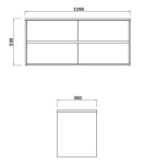 CERSANIT - Umyvadlová skříňka CREA s deskou 120, bílá S931-002