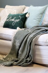 Chic Antique Povlak na polštář Aix Holidays Moss 50 × 35 cm, zelená barva, textil