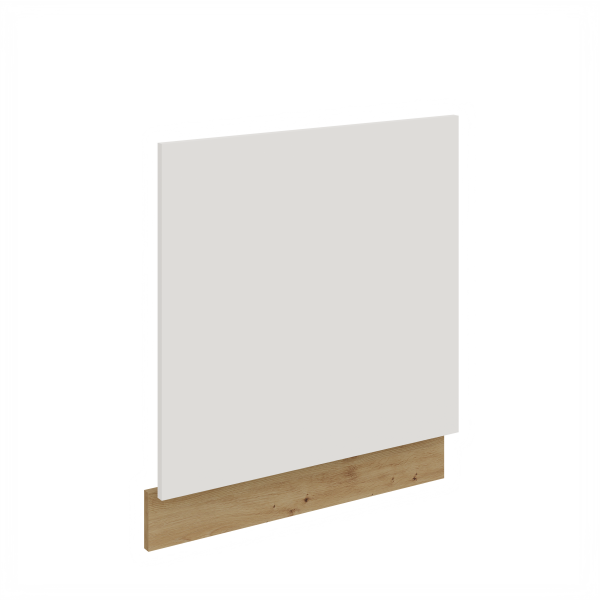Dvířka na vestavnou myčku nádobí Aria ZM 570x596 Barva korpusu: Dub artisan, Barva dvířek: WH - Crystal white AFM