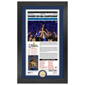 Obraz Oklahoma City Thunder NBA 2025 Champions Bronze Coin Newspaper