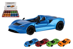 Auto Kinsmart McLaren Elva kov/plast 13cm na zpětné natažení 4 barvy 12ks v boxu