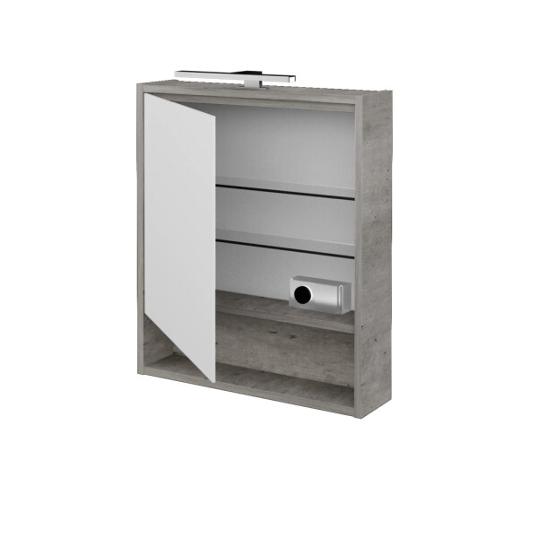 Dřevojas - Jednodveřová galerka FOCUS GAOE 60 - D01 Beton / Levé 282882