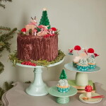 Meri Meri Sada na pečení cupcakes Winter Woodland 24 ks, zelená barva, papír