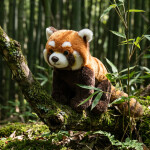 Plyšová panda červená 18 cm ECO-FRIENDLY