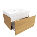 Koupelnová skříňka s umyvadlem SAT Feel 60x30x46 cm medový dub mat SATFEEL60DMU1 SATFEEL60DMU1