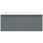MEXEN/S - Rivel koupelnová skříňka 60 cm s umyvadlem Otis, 1 šuplík, reliéf , grafit mat/bílá mat 91A20-06023-1-BF66-W18M01
