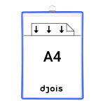 Djois rámeček s kapsou a očkem, A4, otevřený shora, modrý, 5 ks