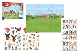 Puzzle magnetické s doplňky Králíček Bing s přáteli v krabici 29x22x5cm