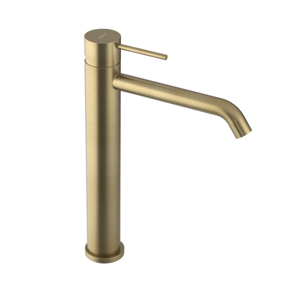 SAPHO - ULTRAMIX stojánková umyvadlová baterie vysoká, prodloužená hubice, zlato mat UT007G