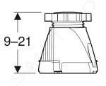 GEBERIT - Příslušenství Souprava nožiček 9 ks, výška 9-21 cm, pro délku vaničky až 1400 mm 554.953.00.1