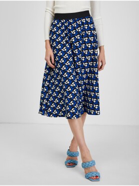 Orsay Modrá dámská plisovaná vzorovaná sukně Dámské