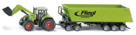 Siku Farmer Traktor předním nakladačem přívěsem 1:50
