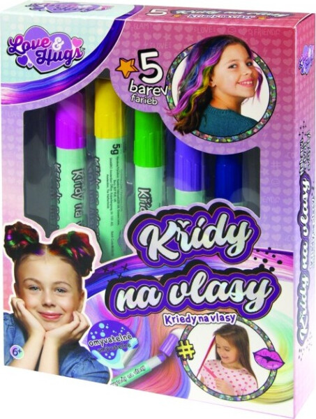 Křídy na vlasy Love and Hugs