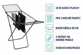 Sušák na prádlo Classic 200 Easy Black 81696