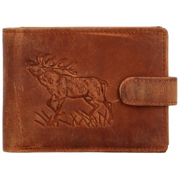 Pánská kožená peněženka Jelen Tristan, camel