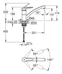 GROHE - BauEco Dřezová baterie, chrom 31680000