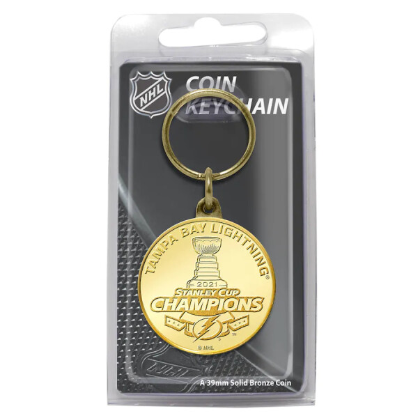 Fanatics Přívěšek na klíče Tampa Bay Lightning 2021 Stanley Cup Champions Bronze Mint Coin Keychain FA_4403469