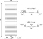 MEXEN/S - Ares radiátor + topná tyč 1200 x 500 mm, 600 W, zlatá W102-1200-500-2600-50