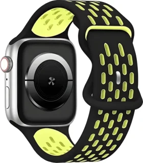 Beline New Sport Silicone černo-žlutý / Sportovní pásek pro Apple Watch / 42/44/45/49 mm (Beli02529)