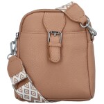 Dámská koženková malá crossbody kabelka Brista, starorůžová