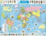 Puzzle MAXI - Mapa Svět/ 107 dílků - Lanco