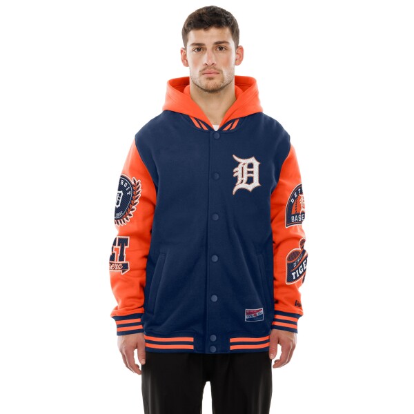 New Era Pánská bunda Detroit Tigers MLB Full Snap Patch Velikost: 2XL