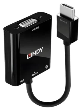 Lindy HDMI na VGA+Audio / Převodník / HDMI - VGA / 1920×1200 px / 12 bit (38285)