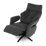 Relaxační křeslo, elektrické zabudované ovládání, šedá, látka, TV-B3973 GREY2