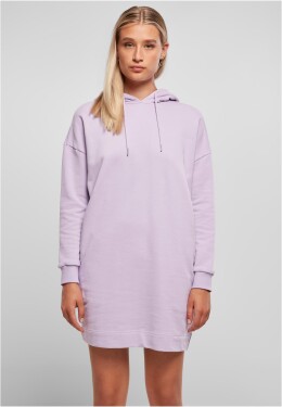 Dámské organické oversized froté šaty s kapucí lila