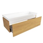 Koupelnová skříňka s umyvadlem SAT Feel 100x30x46 cm medový dub mat SATFEEL100DMU4 SATFEEL100DMU4