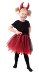 RAPPA Dětský kostým čertice tutu sukně s čelenkou