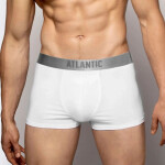 Pánské boxerky 012 black - Atlantic bílá XL