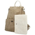 Trendy dámský koženkový kabelko-batoh Laionel new, taupe