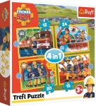 Trefl Puzzle Požárník Sam - Rádi pomůžeme 4v1 (12,15,20,24 dílků)