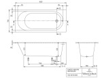 VILLEROY & BOCH - O.novo Vana 160x70 cm, bílá UBA160CAS2V-01