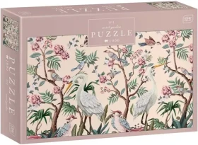 INTERDRUK Puzzle Secret Garden: Ptáci v rozkvetlých stromech