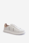 Bílé dámské kožené tenisky S.Barski LR760 37