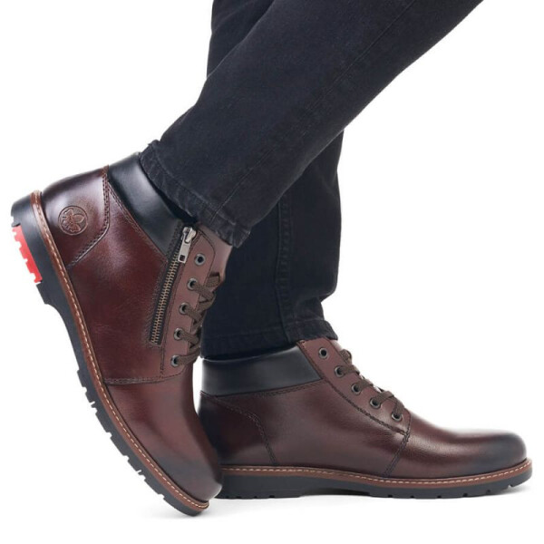Kožené pohodlné zateplené boty Rieker M RKR625 brown 40