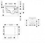 HANSGROHE - EluPura Q Závěsné WC se sedátkem SoftClose, Rimless, SmartClean, bílá 61117450