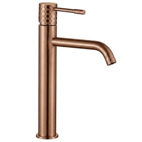 REA - Umyvadlová baterie Lungo Diamond Brush Copper vysoká REA-B9846